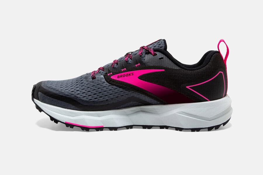 Brooks Divide 2 Trail Running Shoes - Womens - Black/Pink - JB2158469